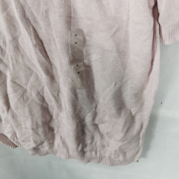 Ladies Jumper Size M 12 14 GAP Pink Thin Knit Smart Casual Short Sleeve - Picture 2 of 7